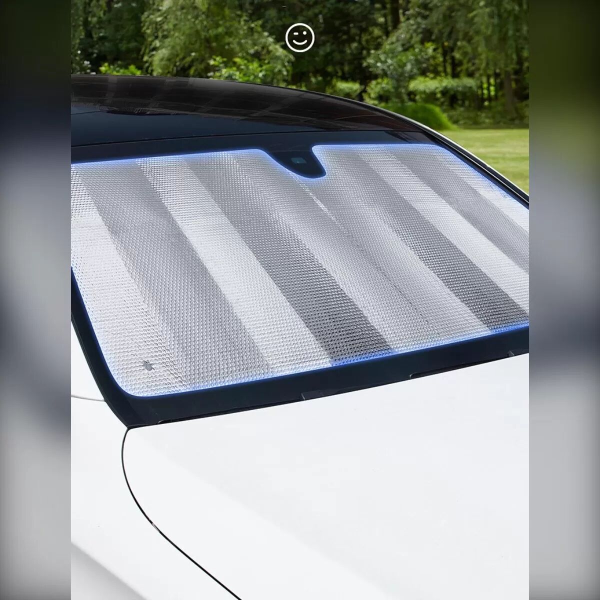 INF Sonnenschutz für Windschutzscheibe 130x70cm für Heckklappenmodelle und Kompaktwagen - Aluminiumfolie mit