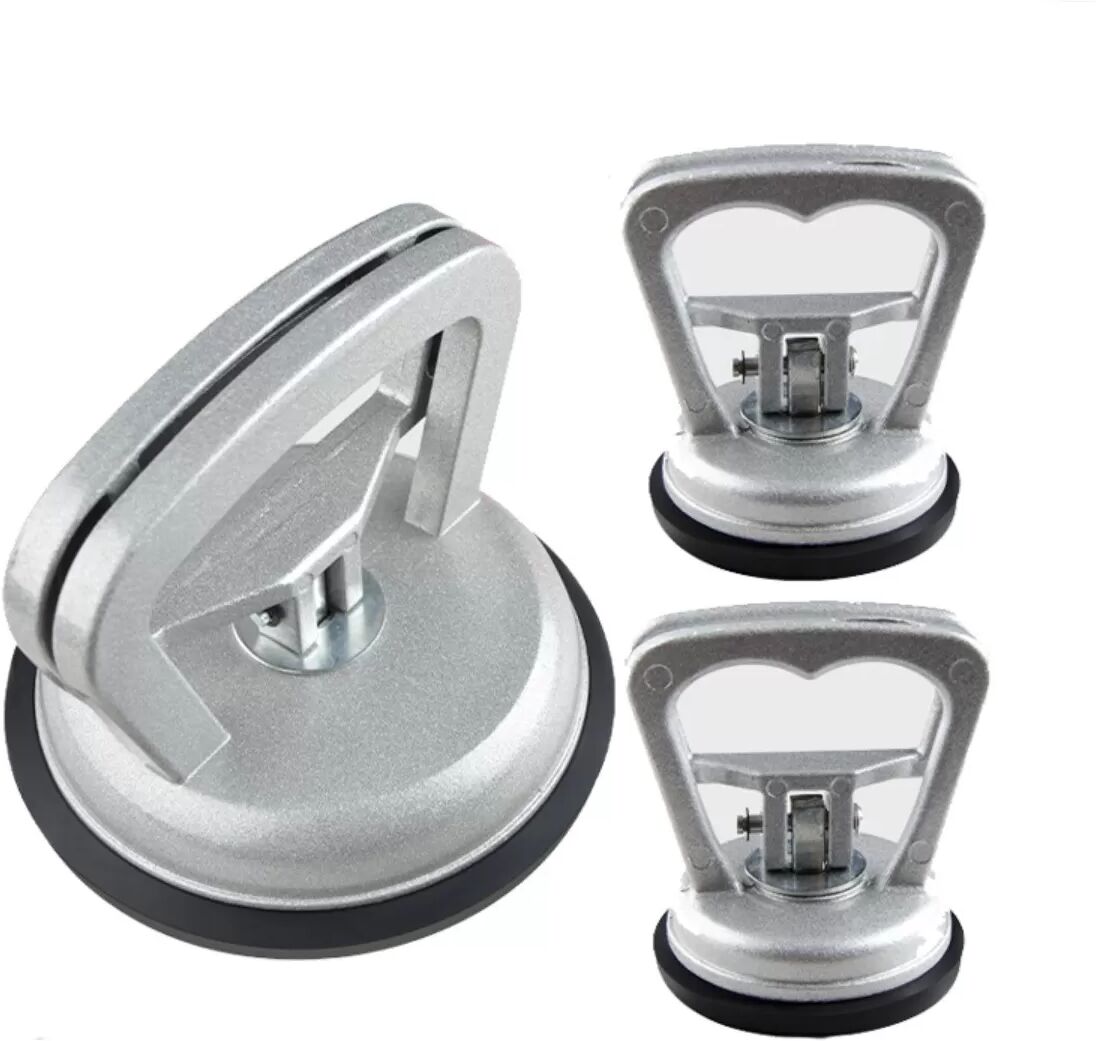 INF Silbernes Saugbecher-Dellenheber-Set - 70x Saugkraft, 1 groß + 2 klein, PS+PVC Autodellen-Reparaturkit