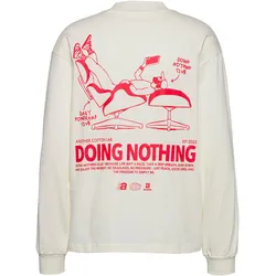 Another Cotton Lab Doing Nothing Langarmshirt | Gr. S | weiß - weiß