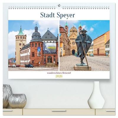 Stadt Speyer - wunderschönes Reiseziel (hochwertiger Premium Wandkalender 2026 DIN A2 quer), Kunstdruck in Hochglanz