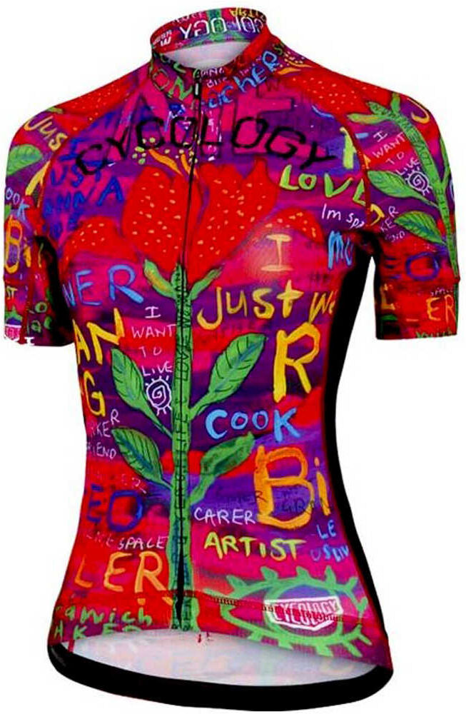 Cycology see me maillot manga corta mujer Rojo (L)