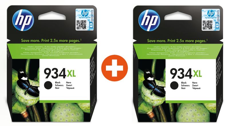 HP 934XL Original Druckerpatrone Schwarz C2P23AE (2 Stk) 2XC2P23AE