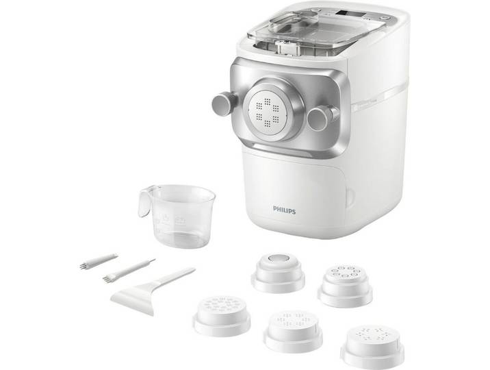 Philips Nudelmaschine Pastamaker HR2660/00 Avance Collection, 200 W, inkl. Form-, Knet- und Pressfunktion und 6 Formscheiben