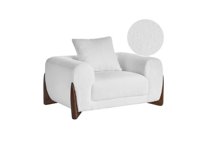 Fauteuil VINLIDEN Bouclé Blanc