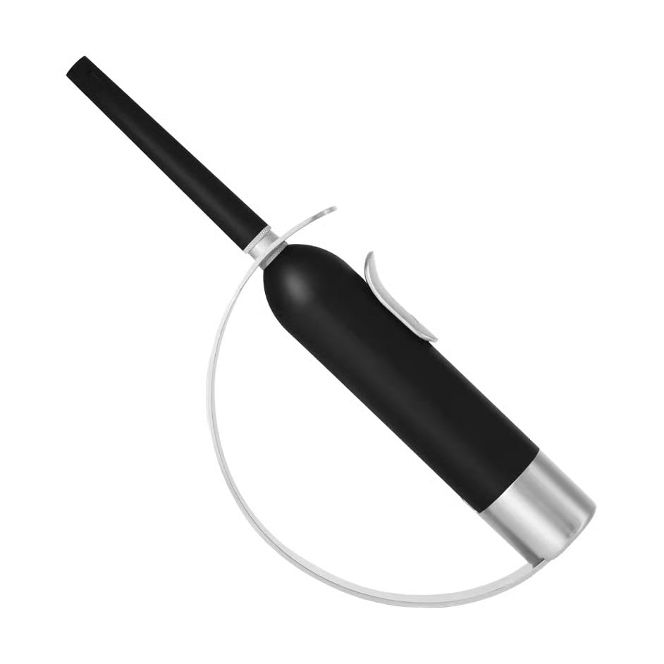 Solstickan Design aansteker met vuurstraal Zwart-zilver