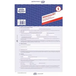 Avery Zweckform Formularvordruck »Arbeitsvertrag gewerbl. Arbeitnehmer« blau, 21x29.7 cm