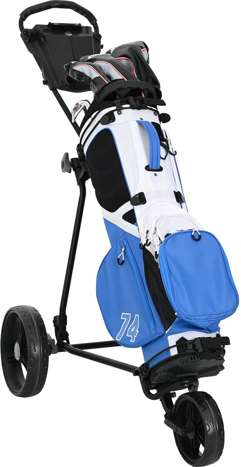 vidaXL Trolley de Golf Noir Fer Pliable