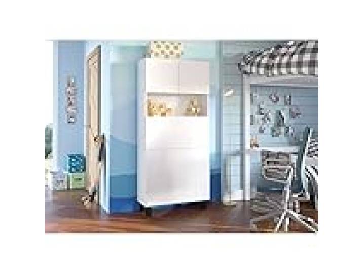 BB Loisir Armoire Placard Convertible en Bureau et Table Home Office 175x80x32cm « Homi-Blanc Mat/Blanc Mat »