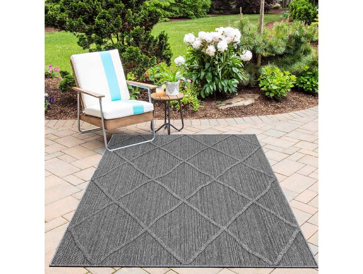 Outdoorteppich Patara 4952 Grau/Grau Polyester 140 x 200cm