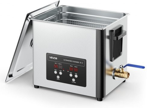 Vevor Ultrasone Reiniger 10 L, Professionele RVS Reinigingsmachine met Digitaal Display, Zilver