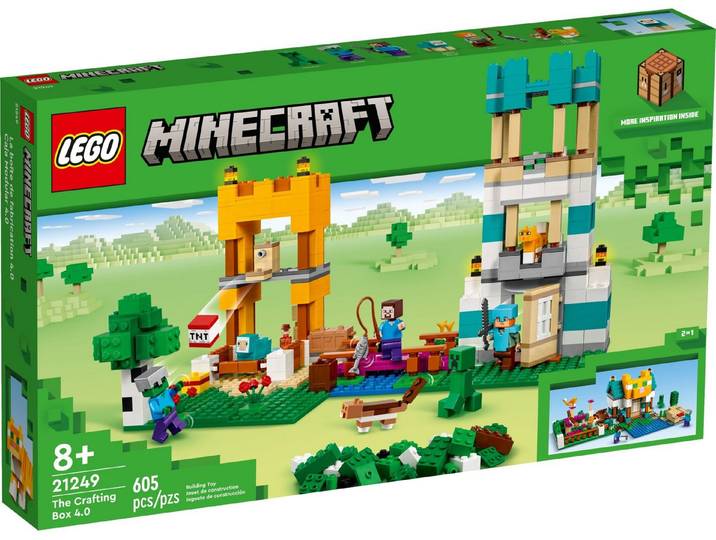 LEGO® LEGO® Minecraft 21249 Die Crafting-Box 4.0 Konstruktionsspielsteine, (605 St)