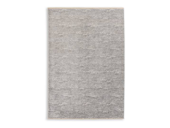 Tapis à poils courts Charme Gris/Gris clair 80 x 150cm Tissu