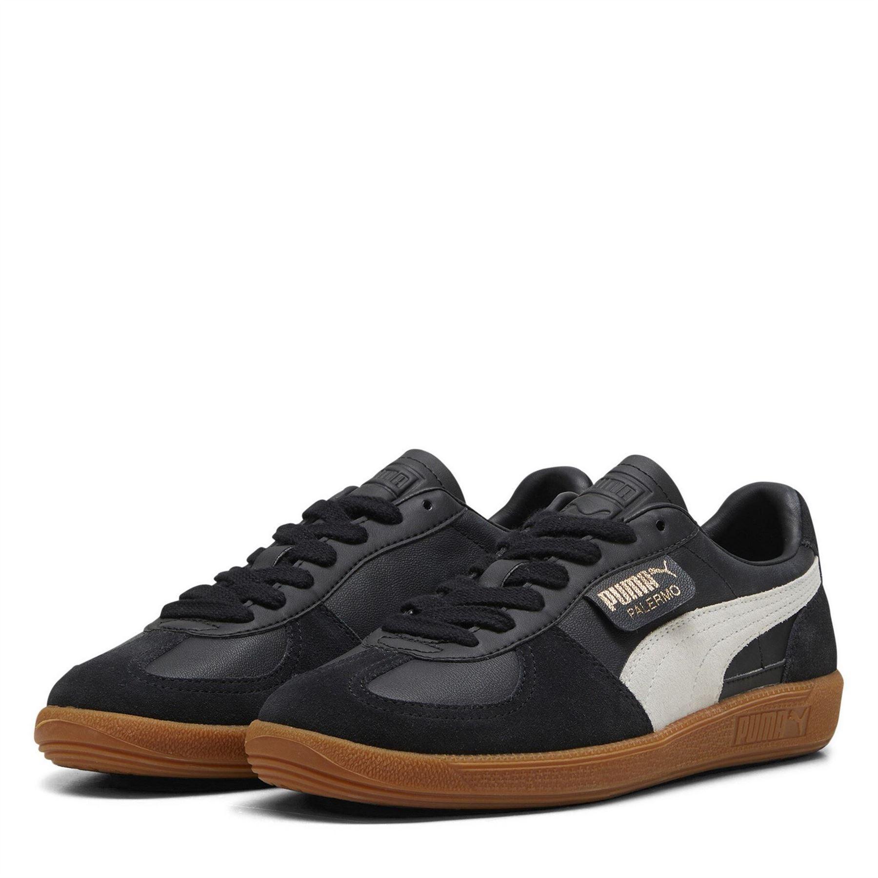 Puma - "Palermo" Sneaker für Herren, Leder (Schwarz/Gummi Rosa)