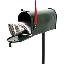 Wiltec, Briefkasten, Set US Mailbox 180x220x480mm amerikanischer Briefkasten Ständer (18 x 22 x 48 cm)