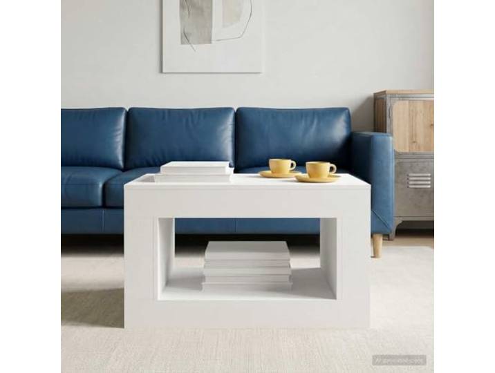 Couchtisch Weiß, Kompakter Stabiler Beistelltisch für Wohnzimmer und Büro Elegantes Design, vielseitig nutzbar, kompakte Größe, robuste Materialien, einfache Montage