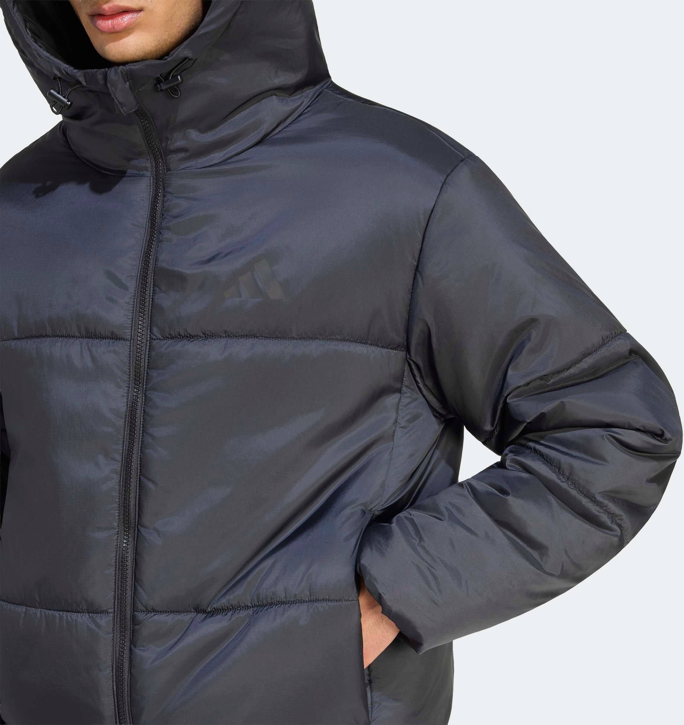 Outdoorjacke ADIDAS SPORTSWEAR "ESSENTIALS HIGHLOFT PUFFER, ISOLIERT", Herren, Gr. L, schwarz, Obermaterial: 100% Polyester, Jacken Outdoorjacke schwarz L