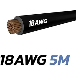 Schwarzes Kabel 18 AWG - 5M
