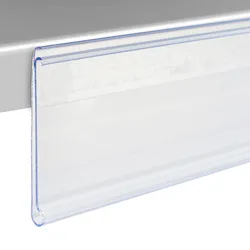 Scannerschiene DBR, selbstklebend, mit Griffkante zum Kleben (Standardklebeband) | 39 mm | transparent | 1.000 mm, PVC