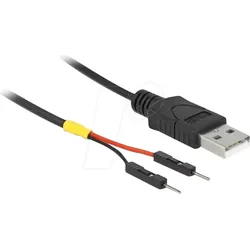 DELOCK 85401 - USB Stromkabel Typ-A auf 2x 1-pin Header, 20 cm