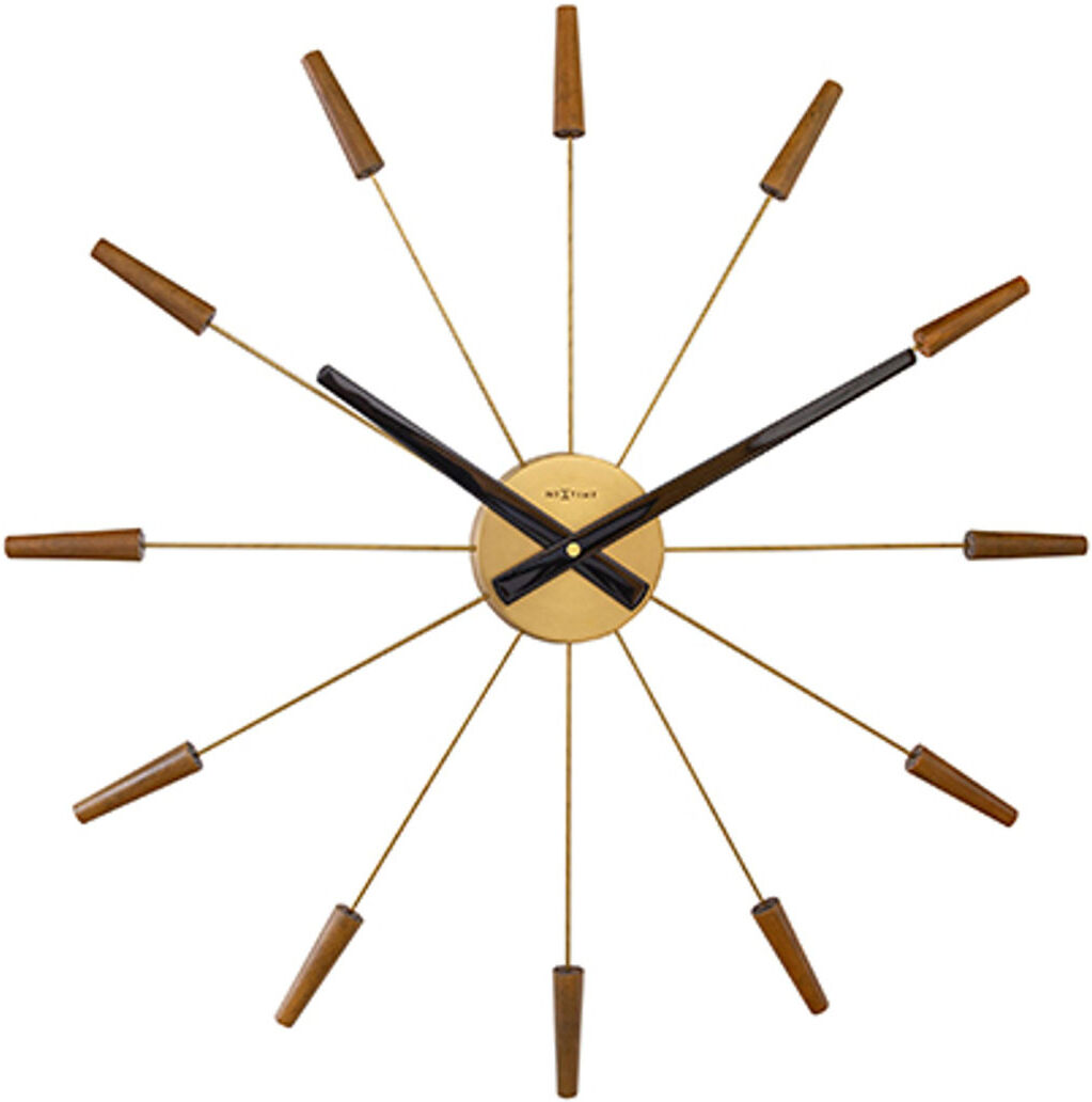NeXtime Analogue Wall Clock Brown 58cm W X 58cm H X 4.5cm D