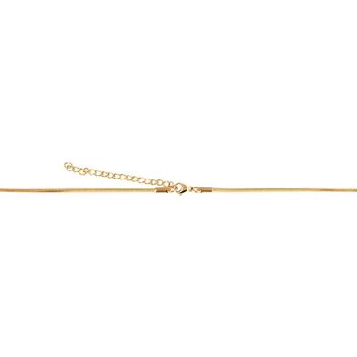 Kette ohne Anhänger ADELIA´S "Halskette – Schlangenkette aus Edelstahl 45 cm", gold, Halsketten, Damen, 45cm, Edelstahl, Schöne Geschenkidee zum Weihnachten