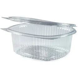 VEPATIM 50x Feinkostbecher oval klar mit Deckel 750ml (PET)