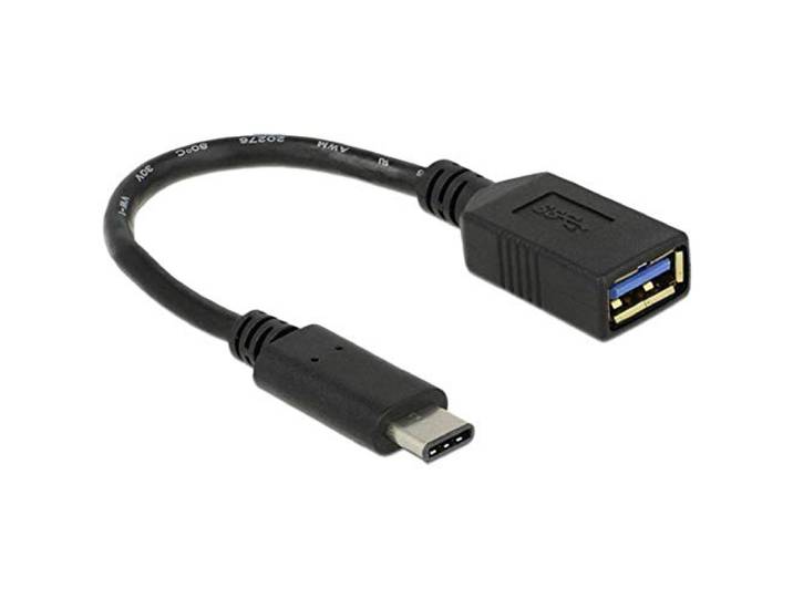 DELOCK Adapterkabel USB 3.1 Gen 1 USB Type-C stekker > USB A aansluiting 15 cm zwart