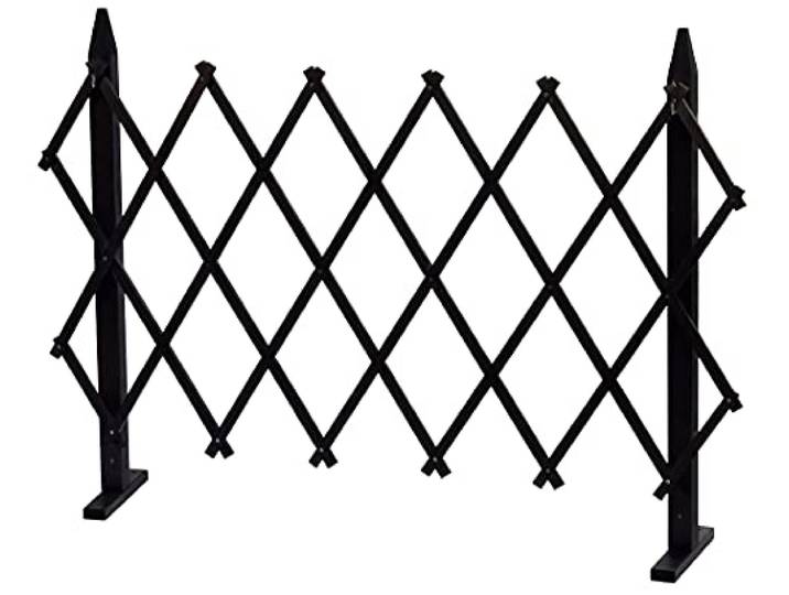 dobar® Select. Faltbares Rankgitter Gr. S aus Massivholz - Kletterhilfe für Rankgewächse stehend - Sichtschutz für Terrasse/Balkon - 110 x 80 cm - Schwarz