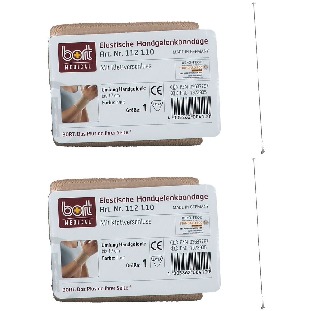 Bort Handg Klett GR1 Haut x2 2x1 St Bandage(s)