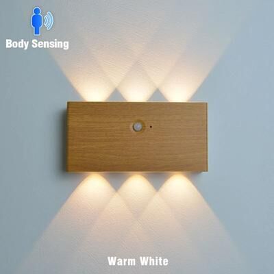 Uplift Picks 4000mAh Rechargeable Motion Sensor LED Wall Light wood (3000k)