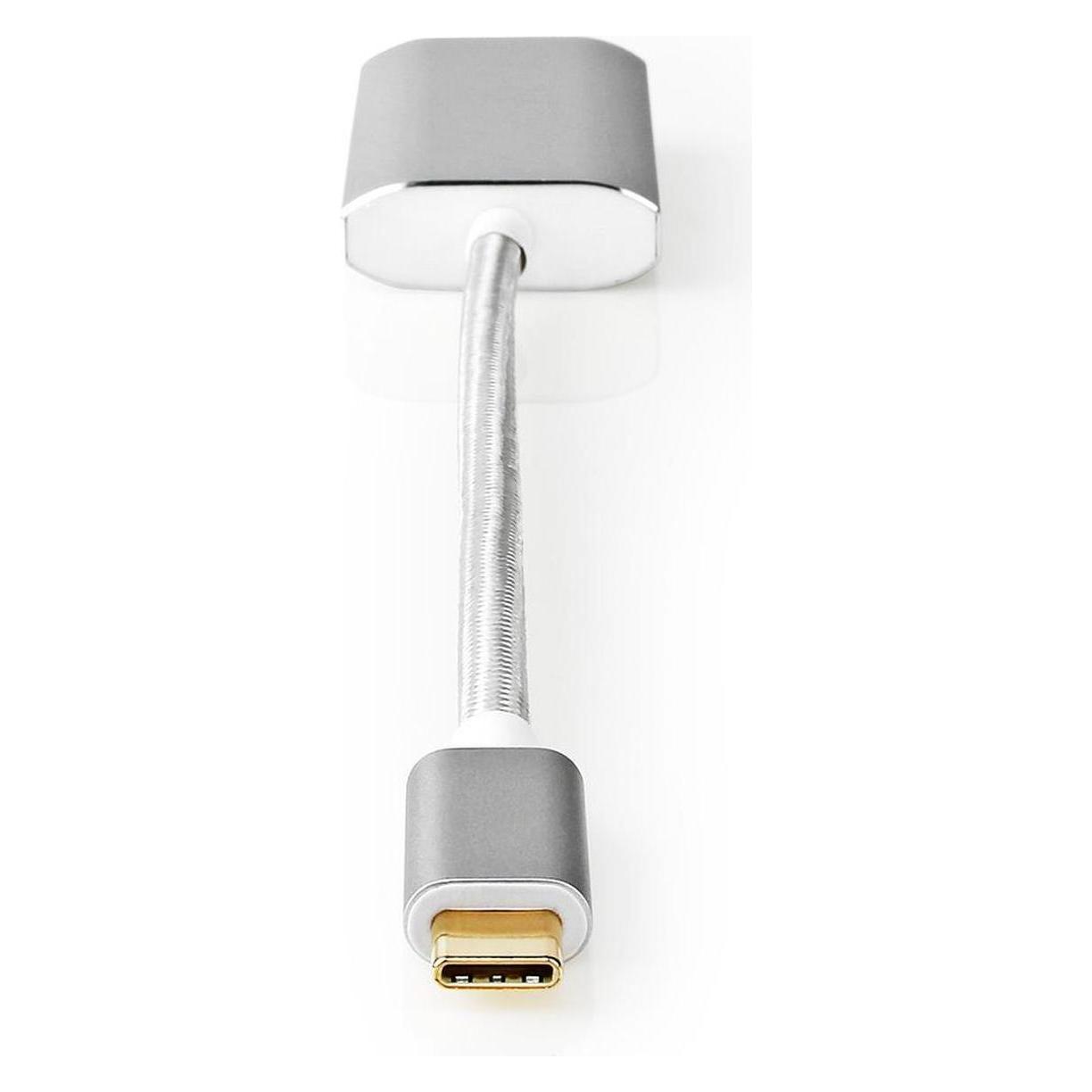 Nedis CCTB64480AL02. Kabellänge: 0,2 m, Anschluss 1: USB Typ-C, Anschluss 2: DisplayPort. Menge pro Packu (DisplayPort) (CCTB64480AL02)