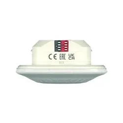 Theben 4800355 LUXORliving Bewegungsmelder, Deckenmontage, UP, DE/AP mit Zubehör, 1x Licht, Temperaturmessung LUXORliving BI360 WH