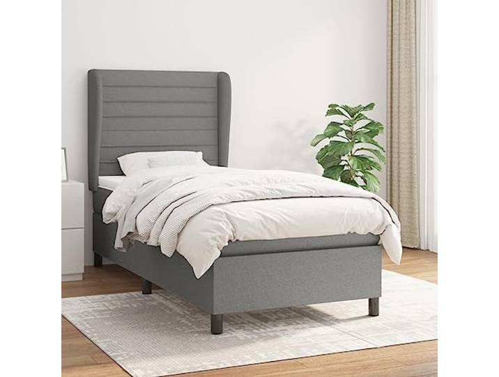 RJPLMFV Komplettes Bett, 80 x 200 cm, mit verstellbarem Kopf Taschenfederkernmatratze, atmungsaktiver Stoff, mittlere Unterstützung, Matratzenschoner inklusive