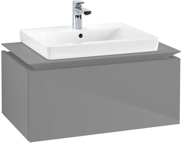 Villeroy und Boch Villeroy & Boch Legato Waschtischunterschrank B67800FP 80x38x50cm, Glossy Grey