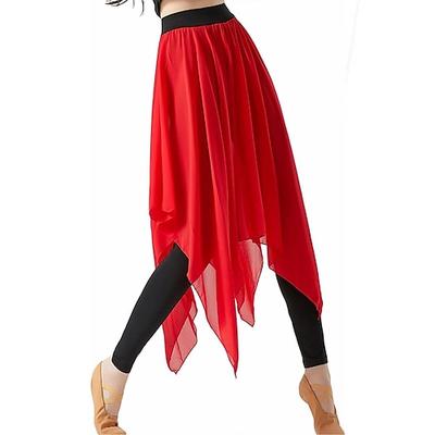 Frauen latin dance hosen moderne tanz hosen chiffon training kleidung
