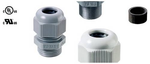 Jacob 50.011 PA7035 IP-Kabelverschraubung mit Zugentlastung, schlagfest Kunststoff Grau 1St.