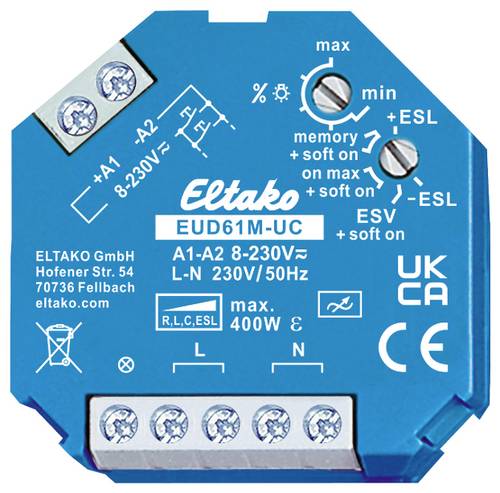 Eltako 61100903 Universal-Dimmschalter Blau