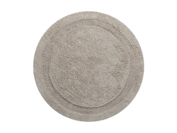 Tapis de bain greige rond en coton 80 rd.