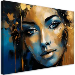 WANDBILD frau gold abstraktion