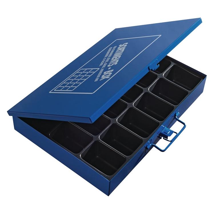 HP Autozubehör Sortimentskasten B330xT240xH50mm 18 Fächer ohne Beschriftungsschild blau (9897 BLAU)