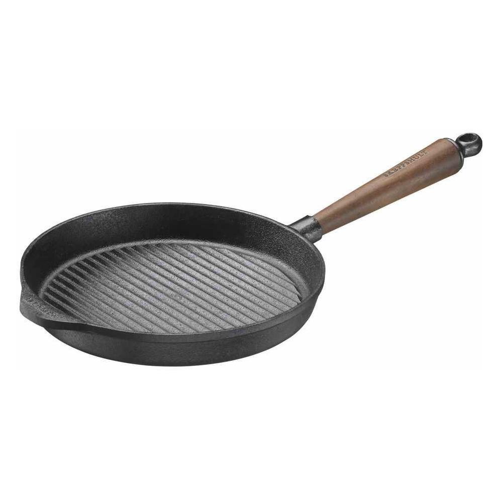 Skeppshult Gusseisen Grillpfanne rund Walnuss (Grillpfanne, Gusseisen, 25 x 2 cm) (0025V)