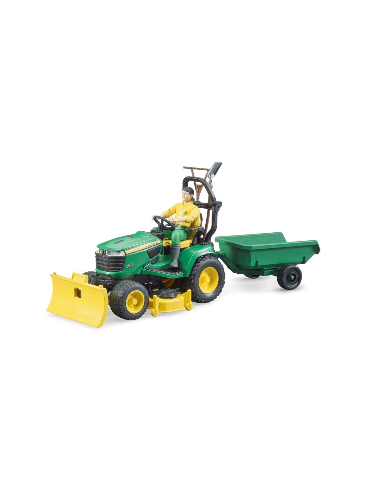 Bruder bworld John Deere Rasentraktor mit Anhänger Spielzeug