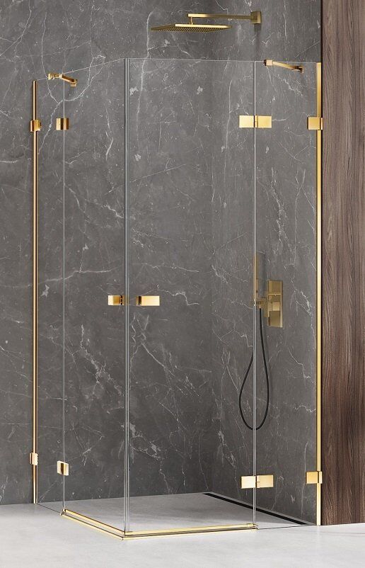 New Trendy Avexa Gold Shine kabina prostokątna 110x90x200 cm przejrzyste EXK-1864