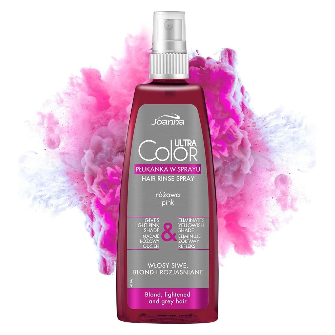 Joanna Ultra Color System Hair Rinse Spray Pink Spray Rinse Giving Pink Shade Pink 150Ml (150 ml) (33080502)