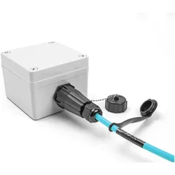 Delock LWL Kabel LC Duplex zu LC Duplex mit Verschlusskappe Multimode OM3 IP68 staub- und wasserdich (2 m), Netzwerkkabel