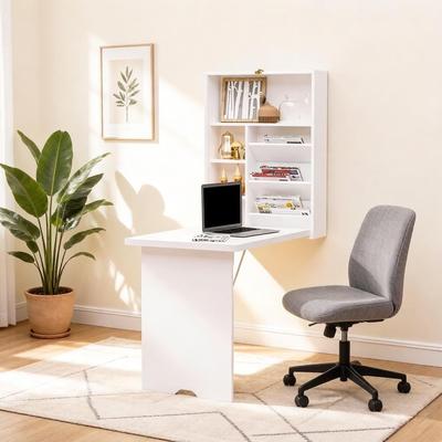 Wall Mounted Design Office Desk,Floating Gaming Desk,Timeless Style Computer Desk(Only including Office Desk)
