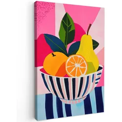 LEINWANDBILD Obst - Abstrakter Hintergrund - Rosa Deko Groß 90x140 cm
