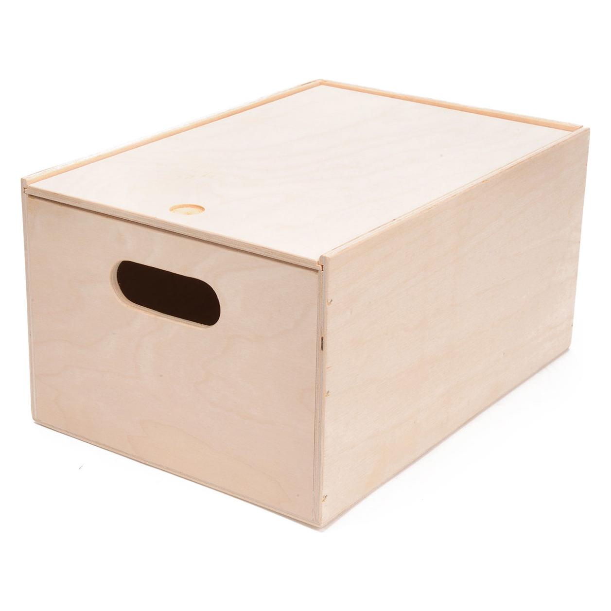 Playwood Hölzerne Aufbewahrungsbox mit Schiebe-Deckel (B07DMRXC4T)