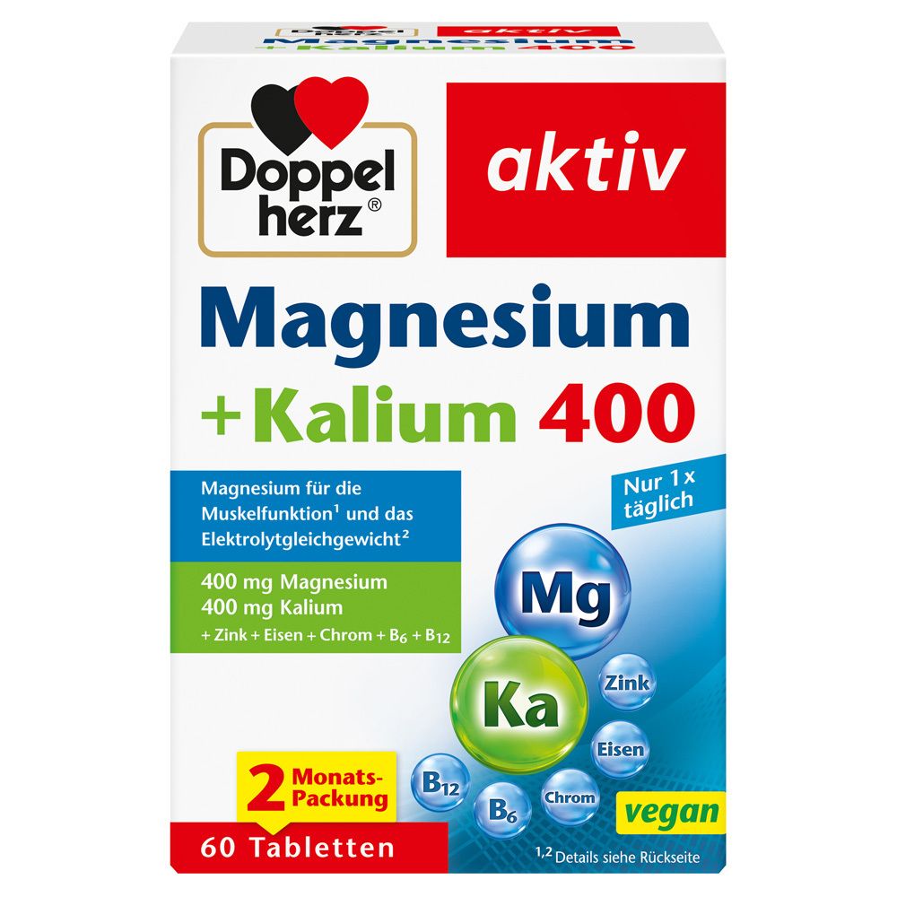 Doppelherz Magnesium+Kalium Tabletten 60 St