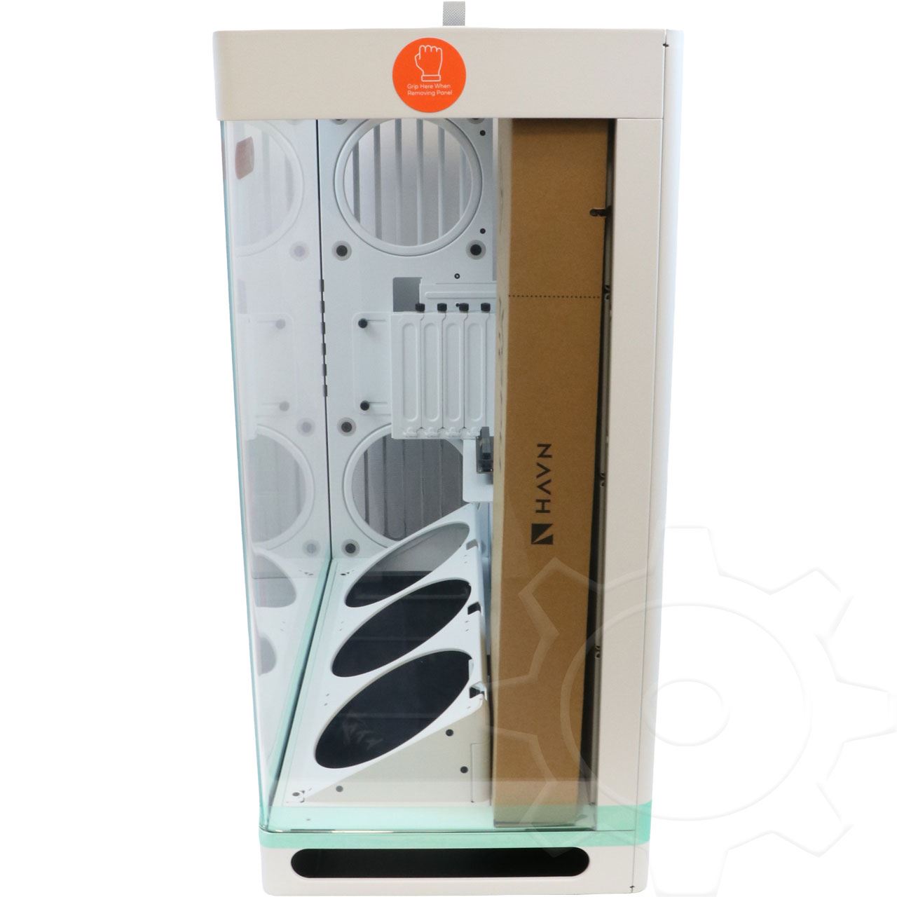 HAVN HS 420 VGPU PC-Gehäuse, Midi-Tower, E-ATX, Tempered Glass, PCIe 5.0 Riser Kabel - weiß